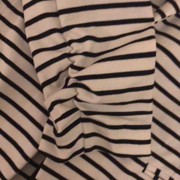 Christian Siriano navy blue stripes cotton blazer - Picture 3 of 5